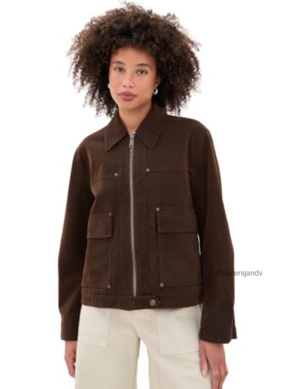 Vegan Suede Point Collar Snap Cuff Jacket